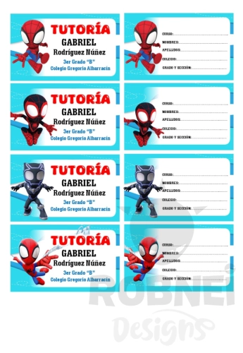 Spidey Etiqueta